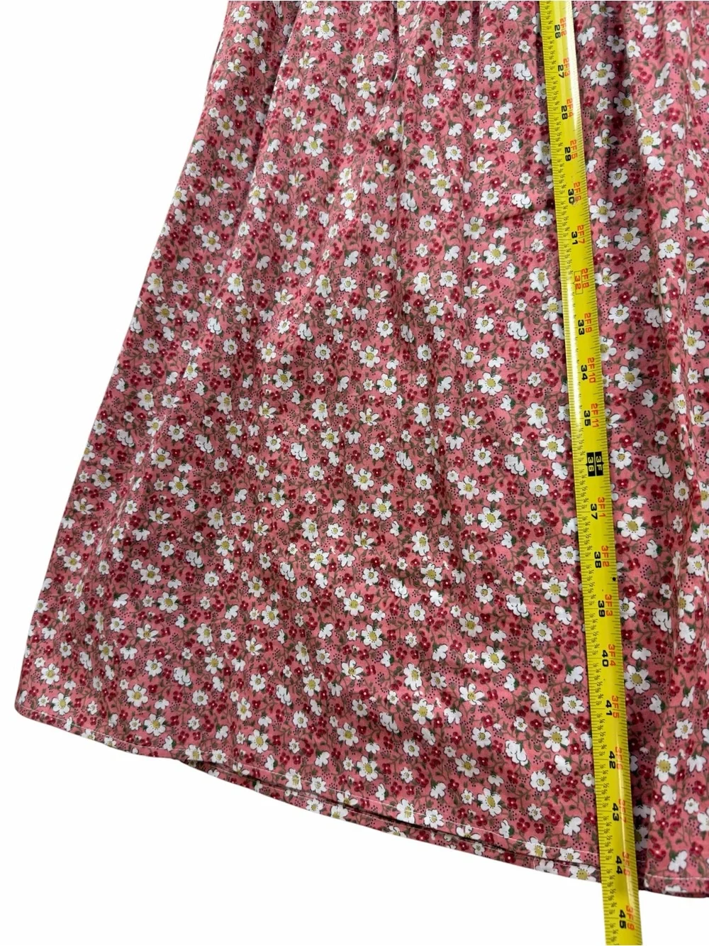Scarlet Darkness Vintage-Style Red Floral Kids Nightgown Lace Collar Size 10Y